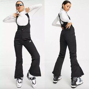 NWT ASOS 4505 Ski & Snow black cross back suspender high waisted Salopette Bib